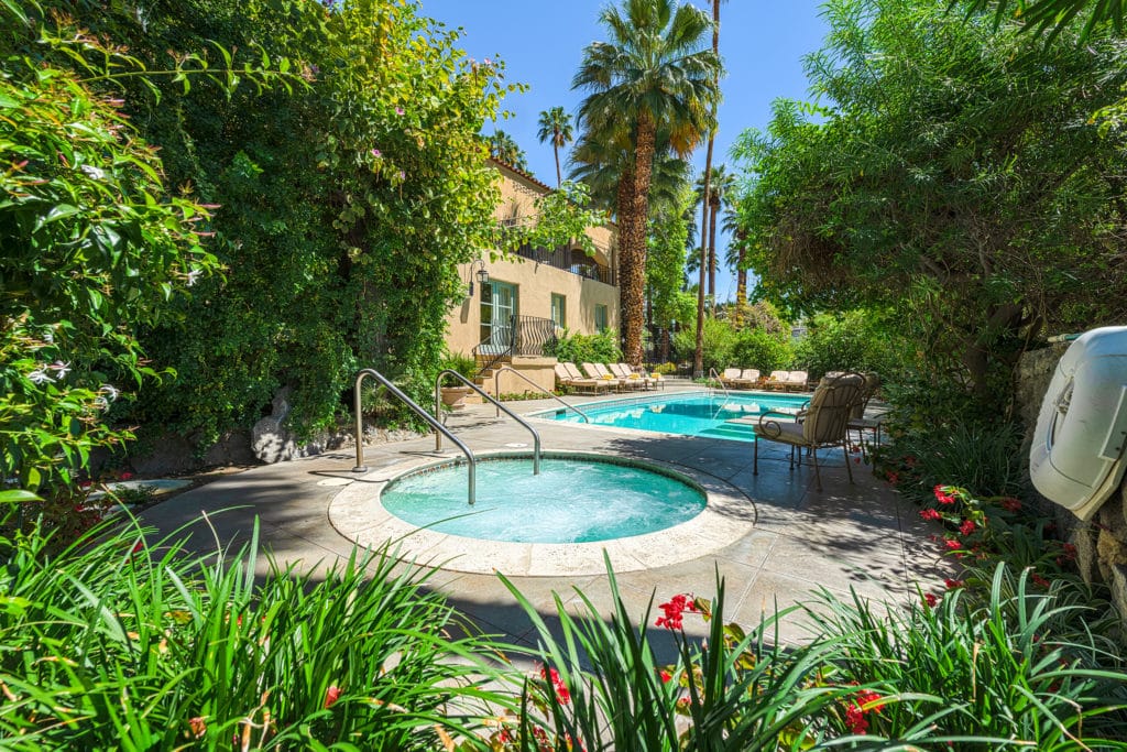 Our pool and Jacuzzis are just a couple of the luxury features at our Palm Springs Boutique Hotel.